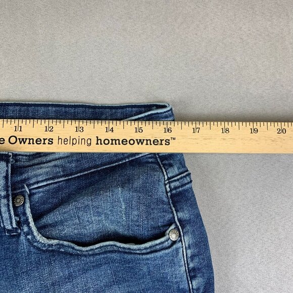 Guess Mens Pants 32 Blue Distressed Moto Jeans Slim Ripped Streetwear 32x30 - Picture 7 of 12